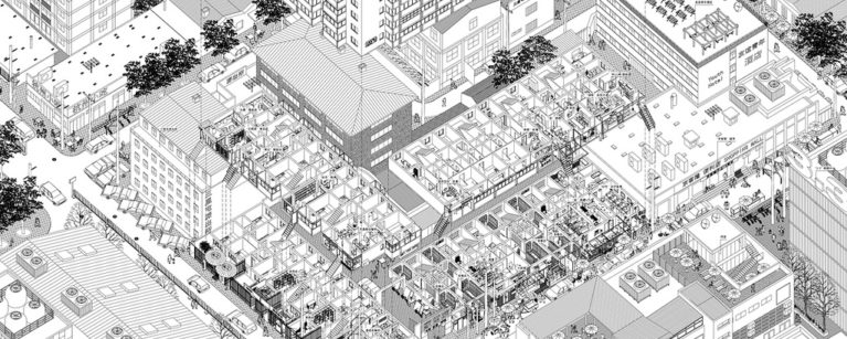 aqso, axonometric view, urban diversity